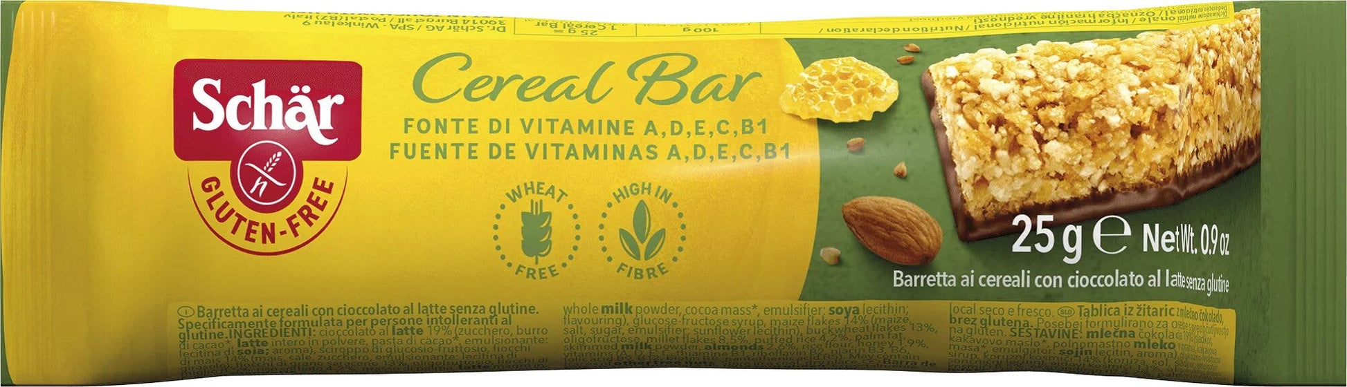 Schar Barretta Cereal Bar Cereali Cioccolato 25g-1