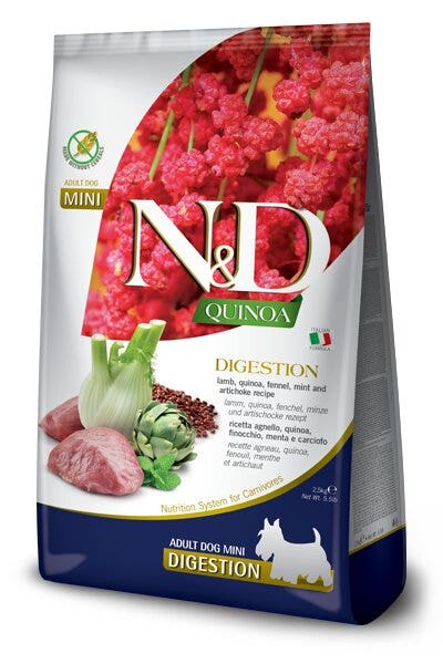 Farmina N&D Dog Mini Quinoa Digestion Lamb Per Cani Cuccioli 800g-1