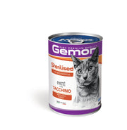 Gemon Paté Con Tacchino Cibo Umido Gatti Sterilizzati Barattolo 400 g-2