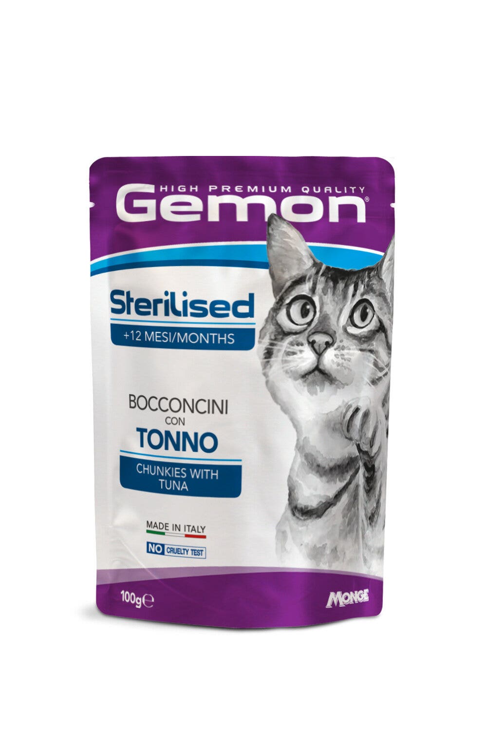 Gemon Bocconcini Tonno E Orata Cibo Umido Gatti Sterilizzati Busta 100g-2
