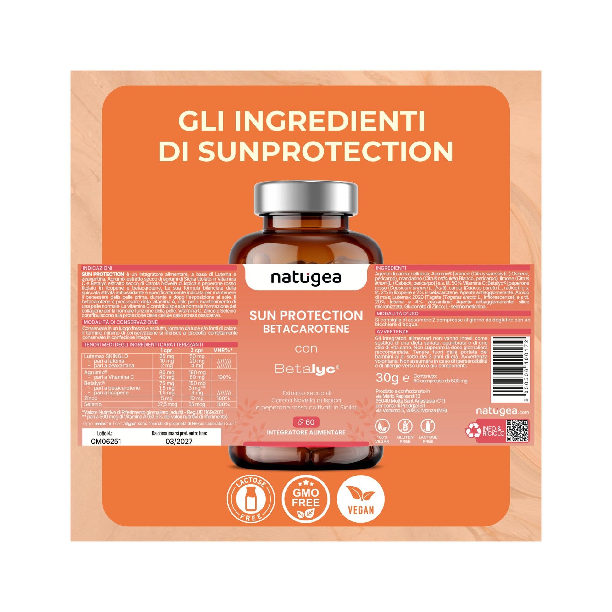 Natugea Sun Protection Betacarotene Accelleratore Abbronzatura 60 Compresse-8