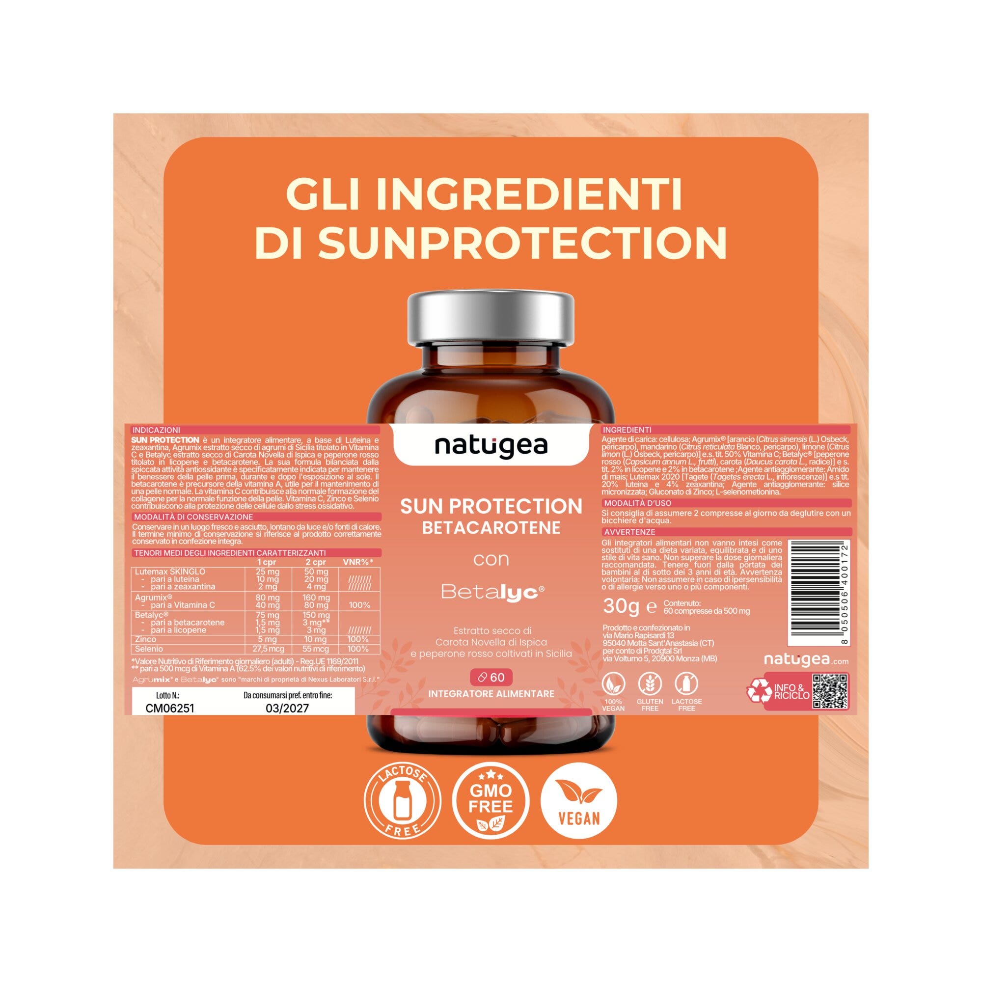 Natugea Sun Protection Betacarotene Accelleratore Abbronzatura 60 Compresse-8