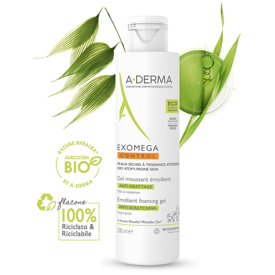 A-Derma Exomega Control Gel Detergente Emolliente 200ml  - 1