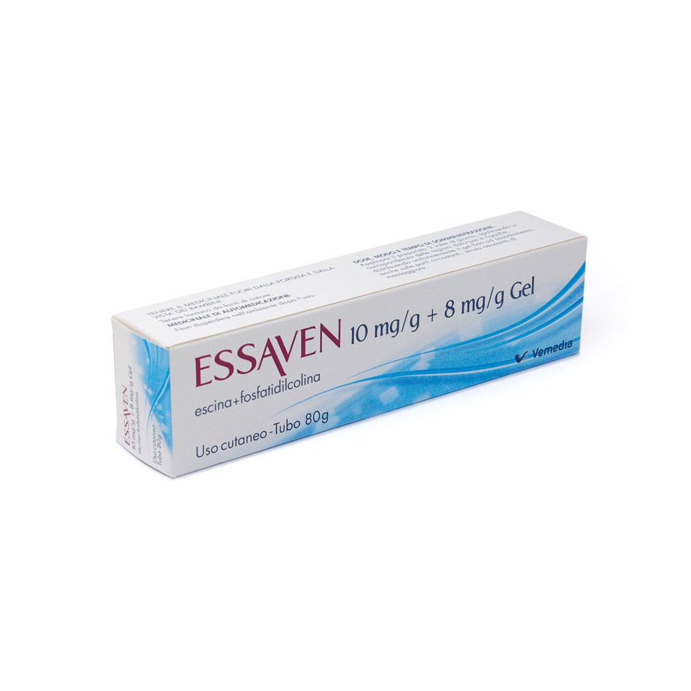 Essaven Gel con Escina 1% per gambe stanche, gonfie e pesanti Tubo da 80g-3