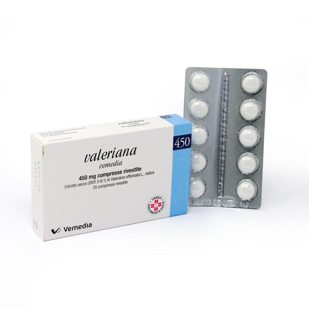 Valeriana Vemedia 20 Compresse Rivestite 450 mg-4