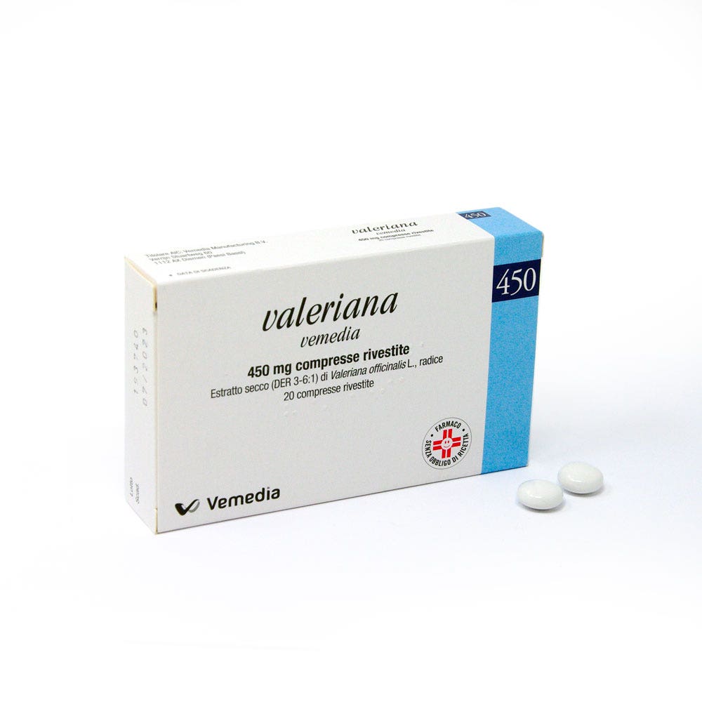 Valeriana Vemedia 20 Compresse Rivestite 450 mg-6