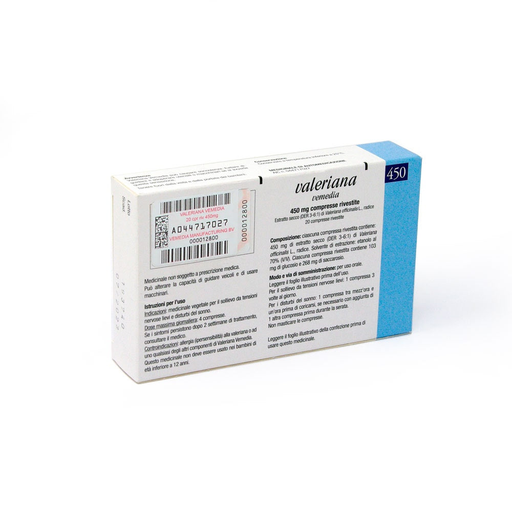 Valeriana Vemedia 20 Compresse Rivestite 450 mg-7