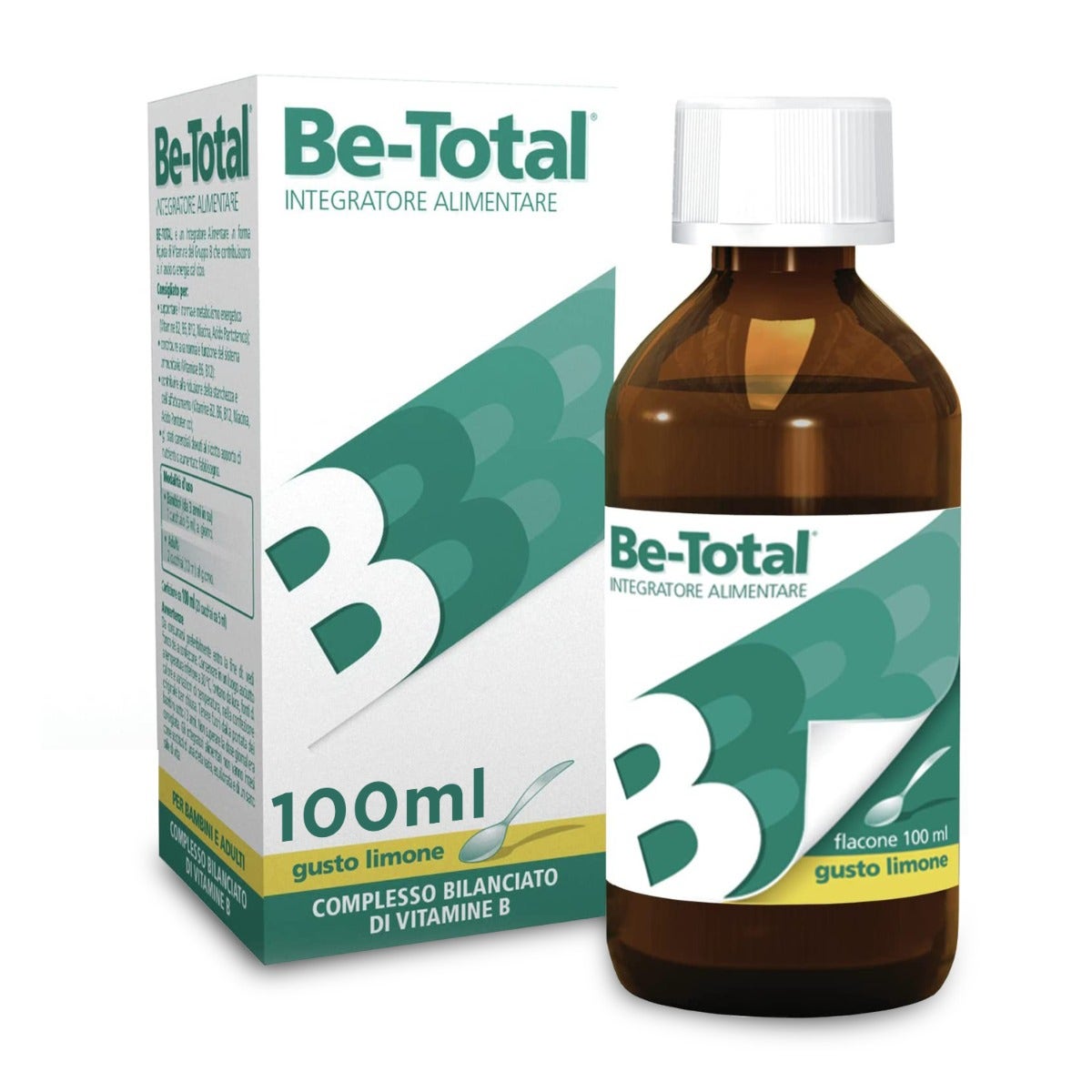 Be-Total Sciroppo Integratore Alimentare Vitamina B Sistema Immunitario Bambini Limone 100 ml-5