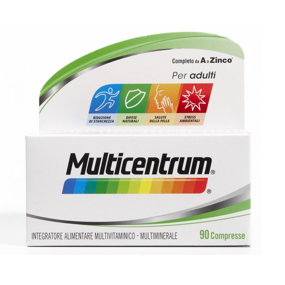 Multicentrum Adulti Integratore Alimentare Multivitaminico Vitamina C B D3 Calcio Ferro Zinco 90 Cpr-8
