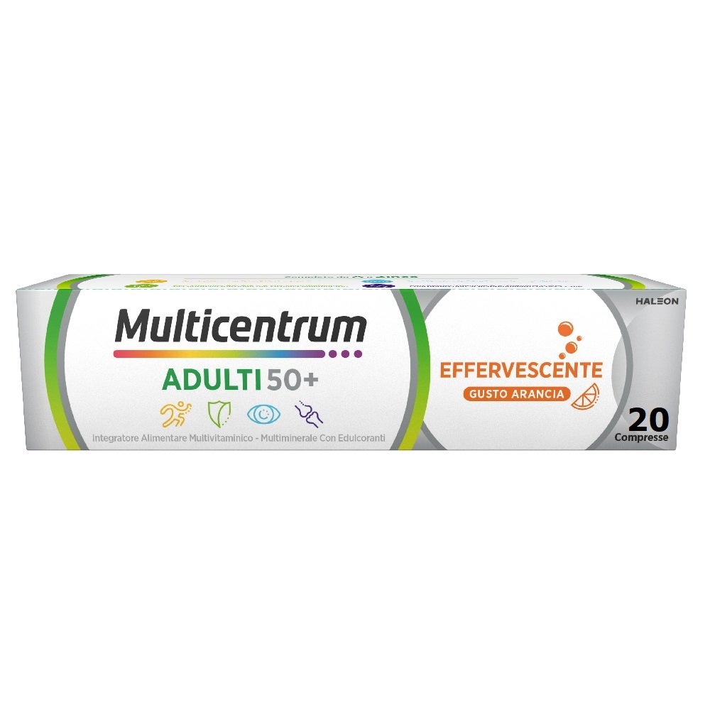 Multicentrum Adulti 50+ Effervescente Integratore Multivitaminico Vitamina B C D A  Magnesio 20 Compresse-2