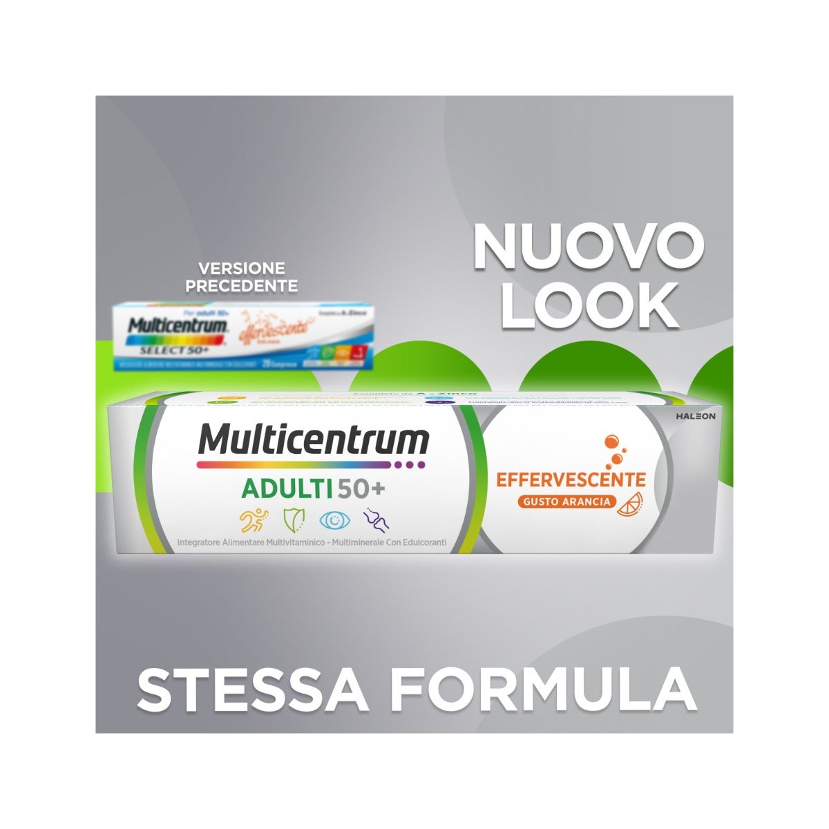 Multicentrum Adulti 50+ Effervescente Integratore Multivitaminico Vitamina B C D A  Magnesio 20 Compresse-3