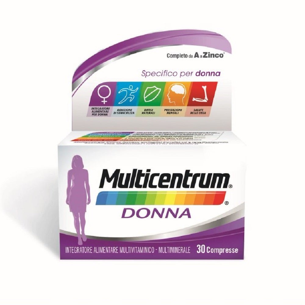 Multicentrum Donna Integratore Alimentare Multivitaminico Vitamina D Calcio Ferro Acido Folico 30Cpr-8