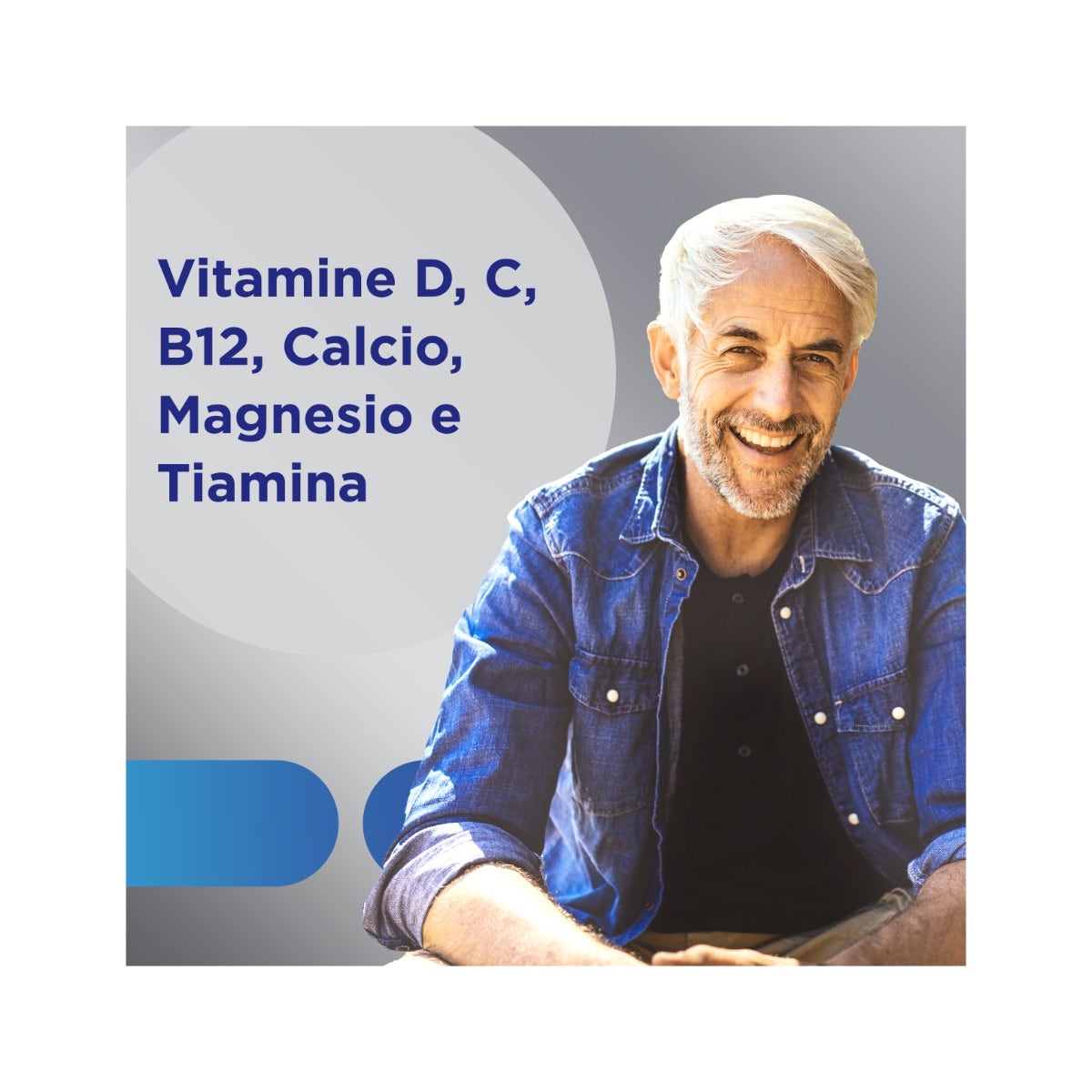 Multicentrum Uomo 50+ Integratore Alimentare Multivitaminico Vitamina D3 C B Zinco Magnesio 30 Compresse-5
