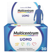 Multicentrum Uomo Integratore Alimentare Multivitaminico Vitamina B D3 A Calcio Magnesio 30 Compresse-0