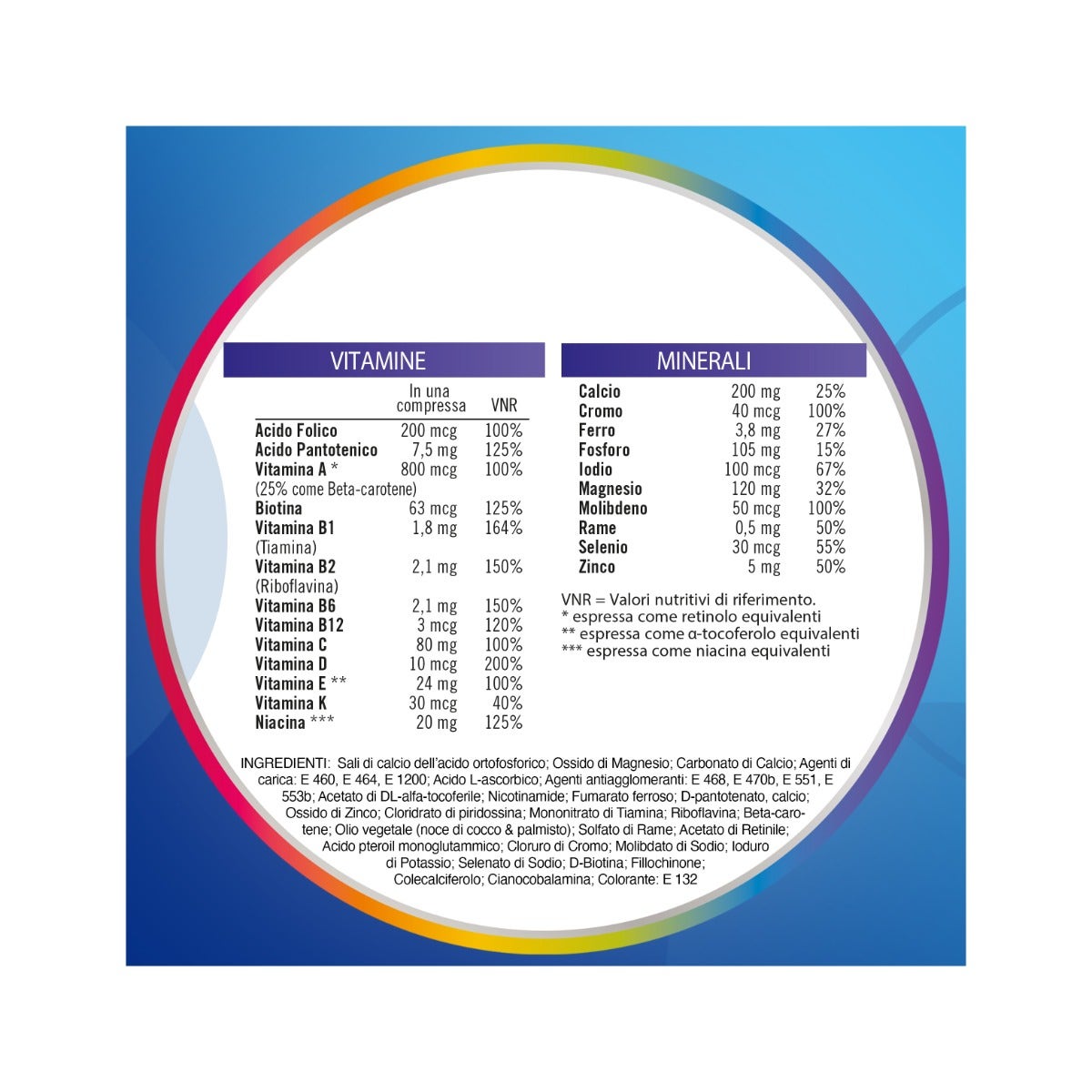 Multicentrum Uomo Integratore Alimentare Multivitaminico Vitamina B D3 A Calcio Magnesio 60 Cpr-7