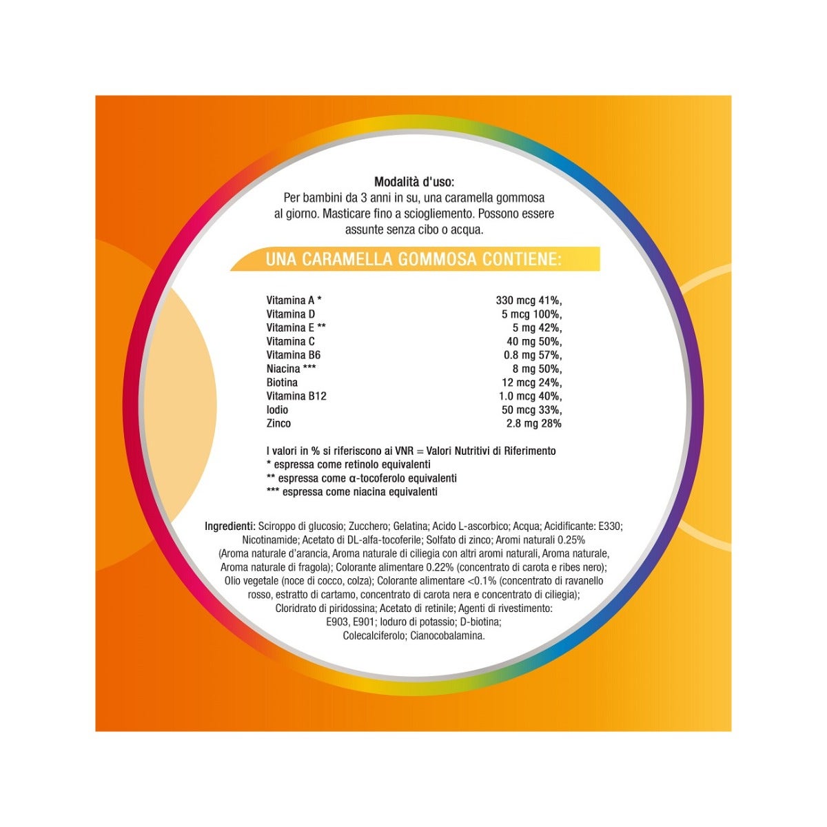 Multicentrum VitaGummy Integratore Vitamine Minerali Bambini 3+ Vitamina D Iodio Ferro 30 Caramelle-7