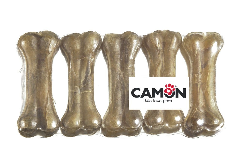 Camon Ossi in Pelle Bovina Per Cani 5 Pezzi-1