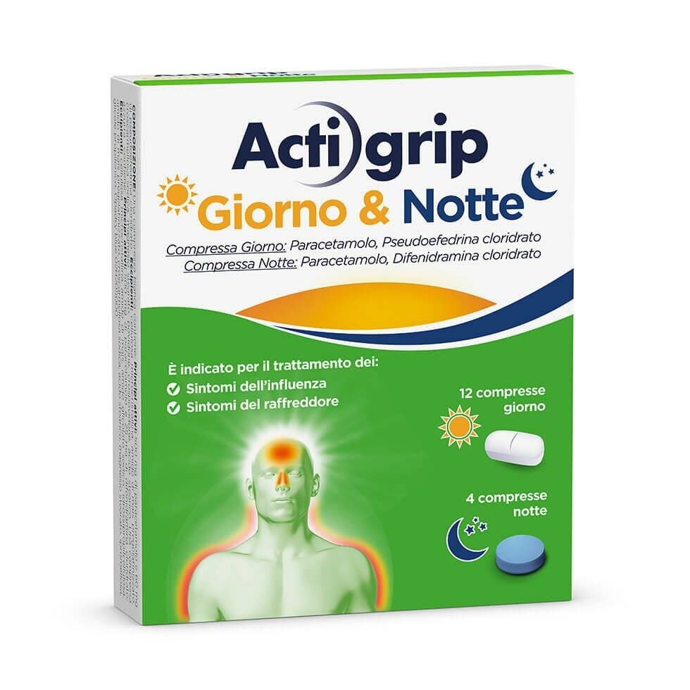Actigrip Giorno e Notte Compresse per Raffreddore Febbre e Influenza-1