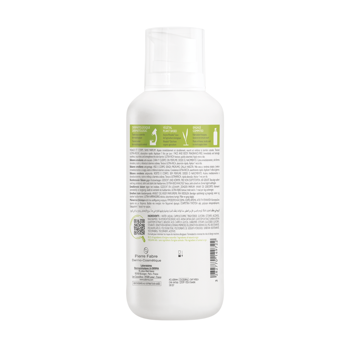 A-Derma Exomega Control Balsamo Emolliente Anti-Grattage 400ml-3