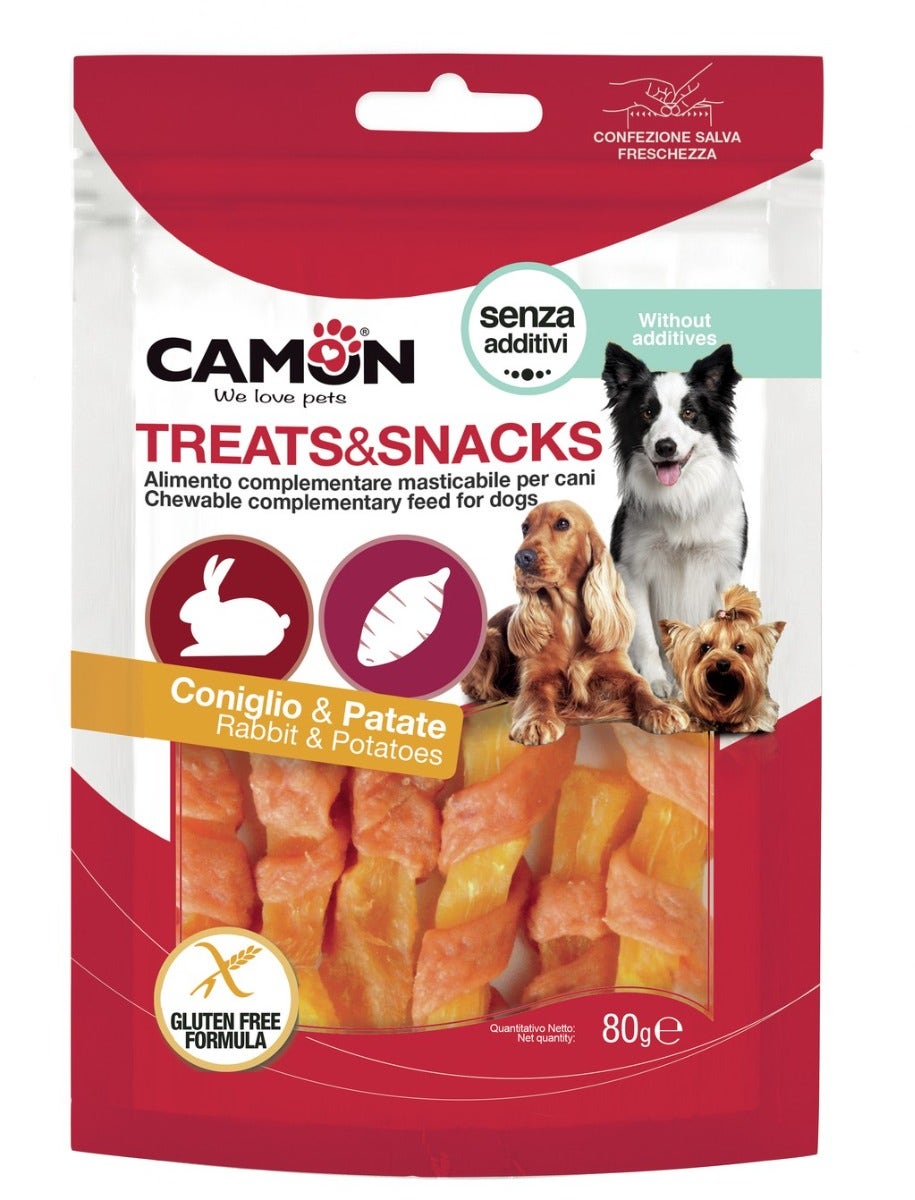Camon Strips Di Coniglio E Patata Dolce Per Cani 80g 11cm-2