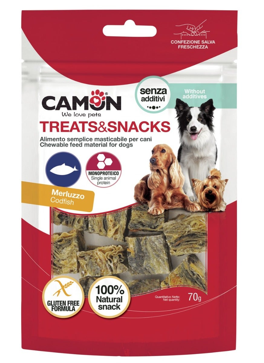 Camon Cubi Di Pelle Di Merluzzo Per Cani 70g 3x3cm-2