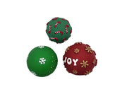 GIOCO CANE PALLA NATALIZIA C/SQUEAKER-1