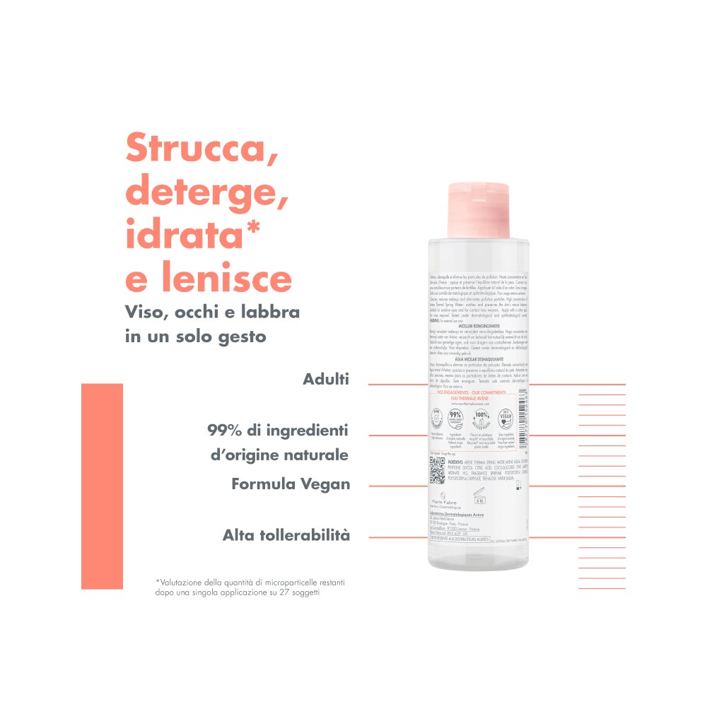 Eau Thermale Avène Les Essentiels Acqua Micellare Detergente Struccante 200ml-2