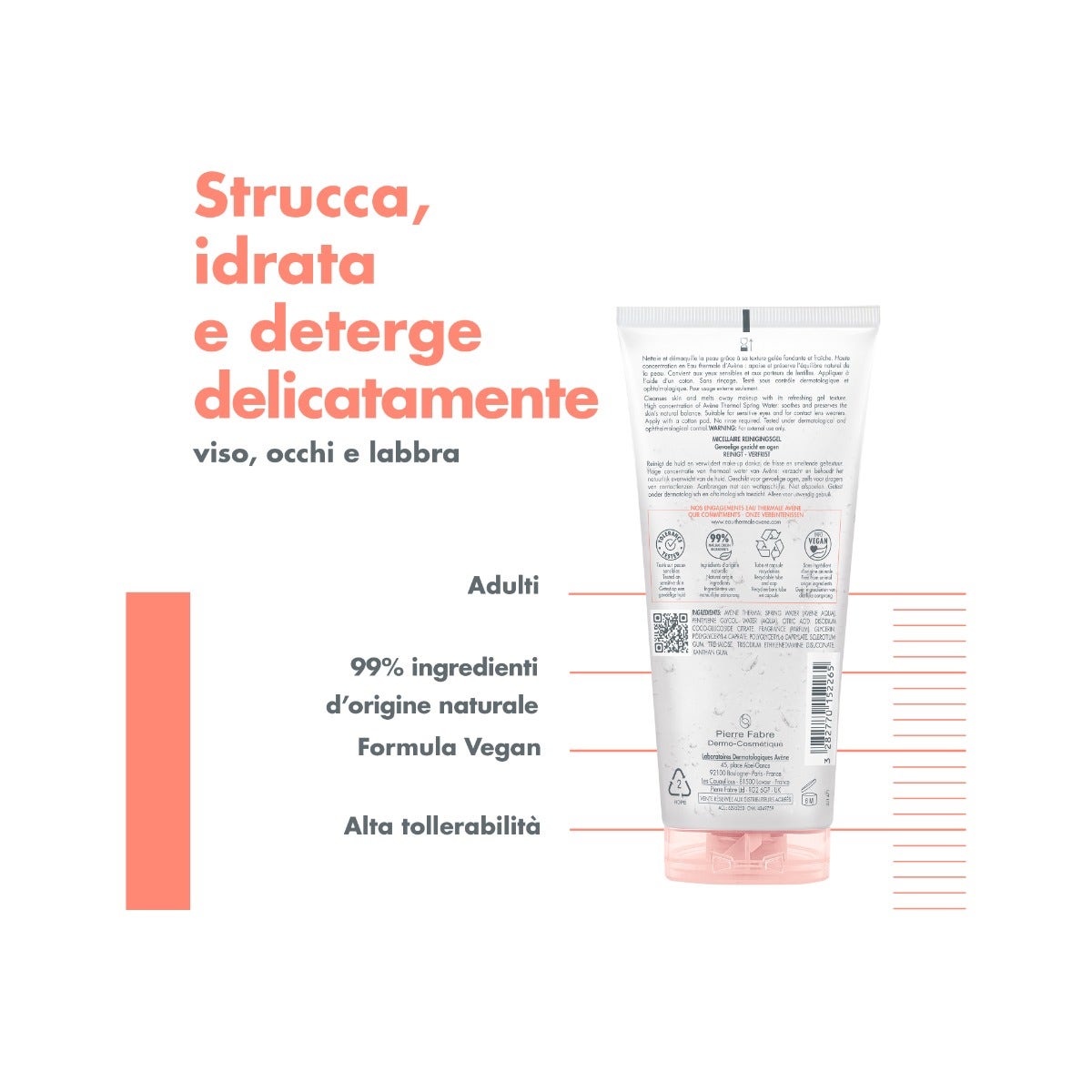 Eau Thermale Avène Les Essentiels Gel Micellare Struccante 200ml-2