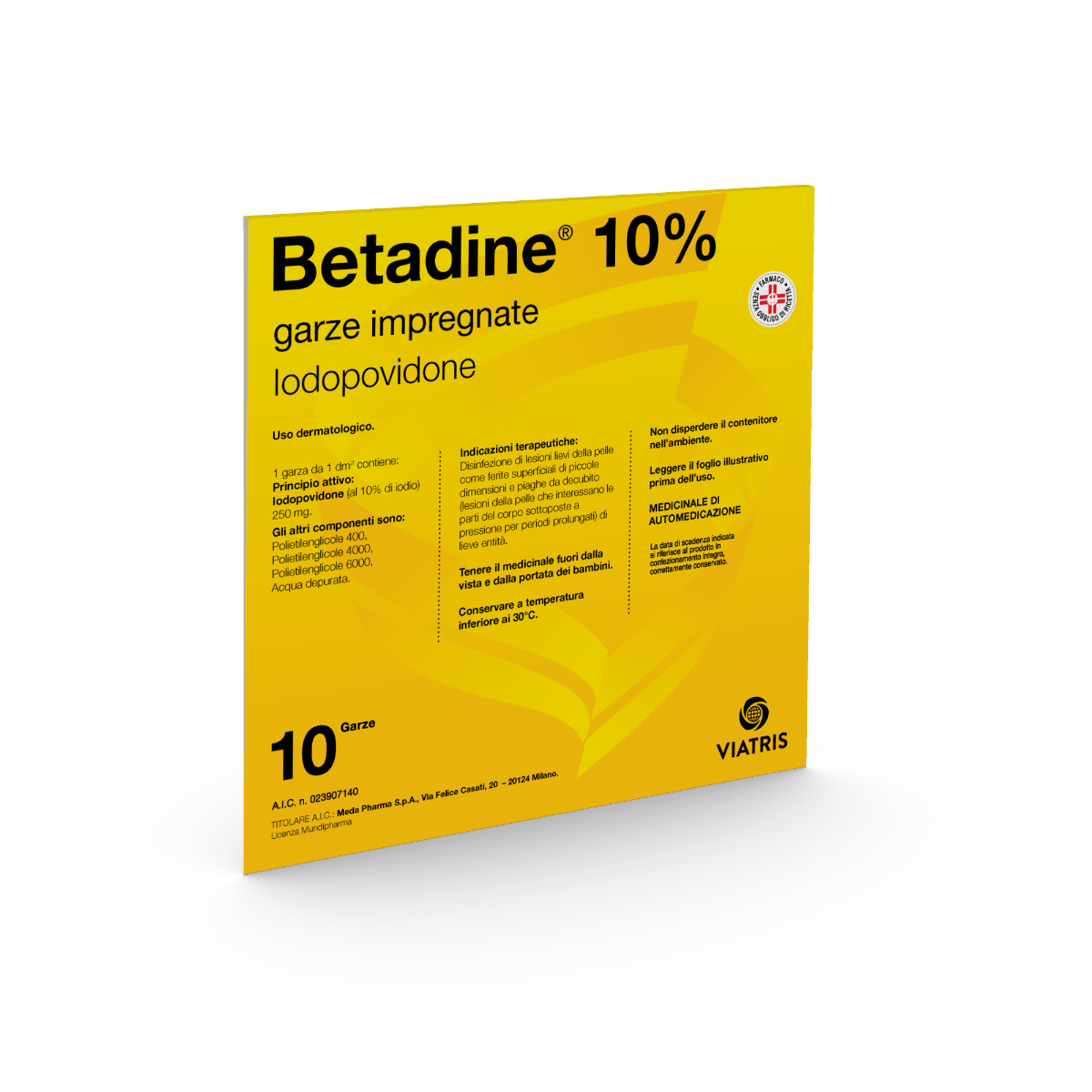 Betadine 10 Garze Impregnate 10x10-5