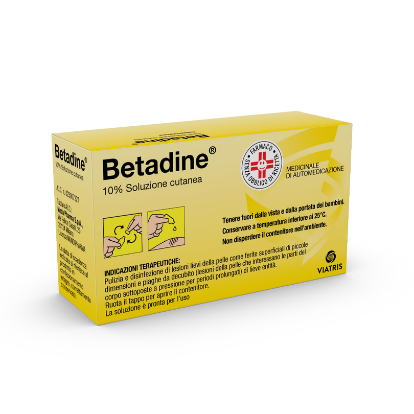 Betadine Soluzione Cutanea 10 Flaconcini Monouso 5ml – Farmae - Para ...