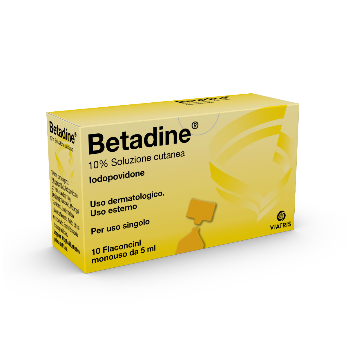 Betadine Soluzione Cutanea 10 Flaconcini Monouso 5ml-2