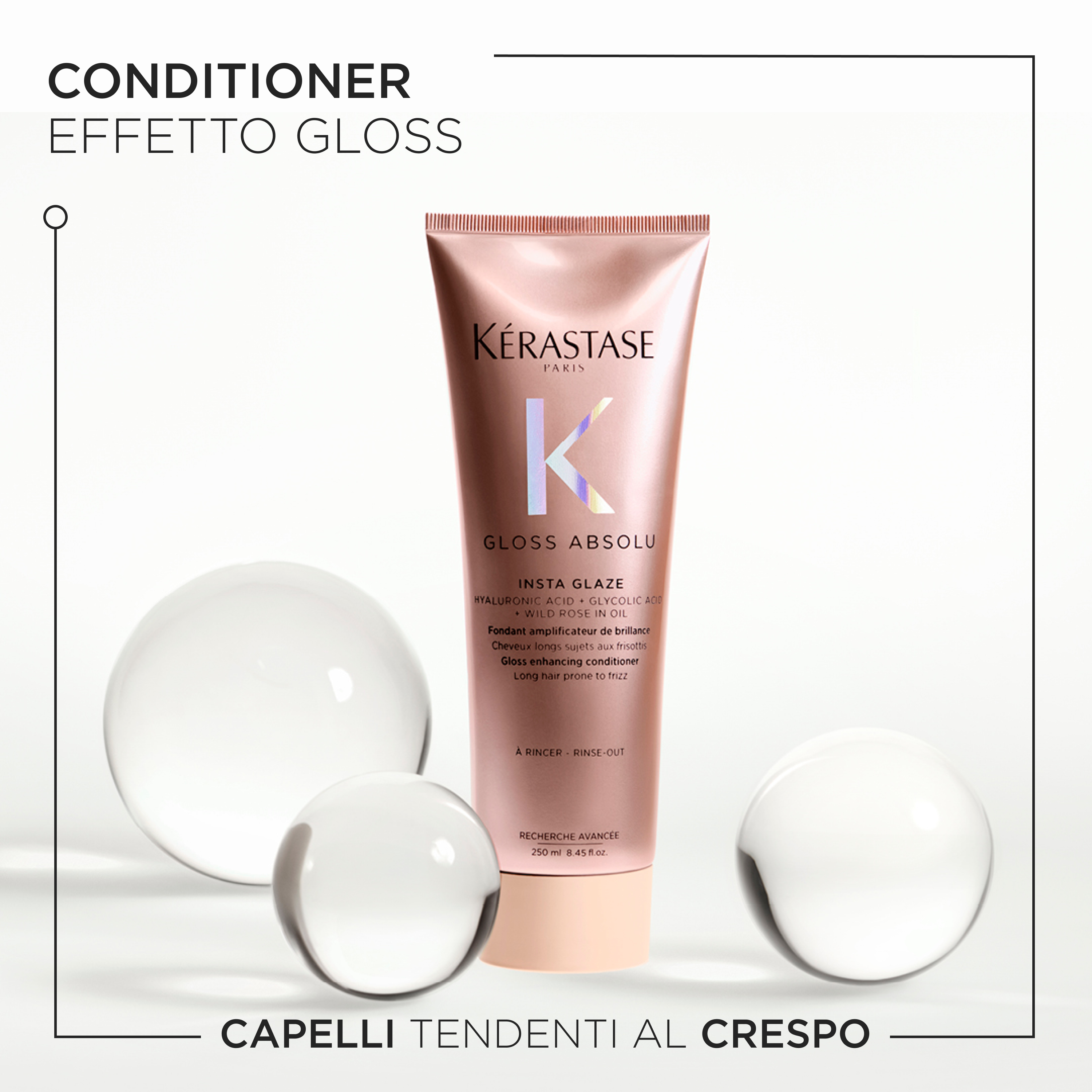 Kérastase Gloss Absolu Conditioner Insta Glaze per capelli tendenti al crespo 250ml