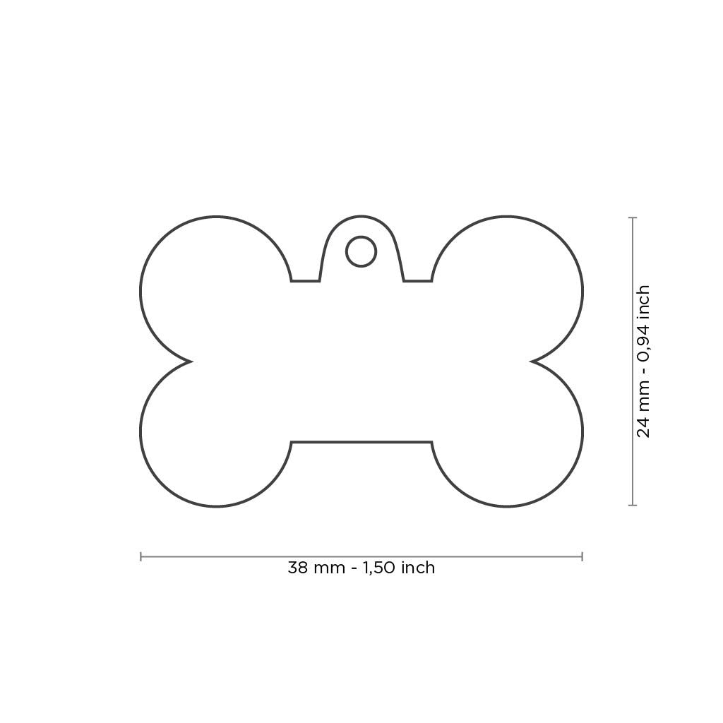 Medaglietta Per Cani E Gatti Personalizzata Osso Bronx Futuristic Taglia Grande-2