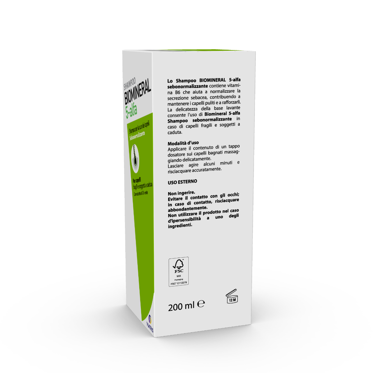 Biomineral 5 Alfa Shampoo Trattante 200ml-8