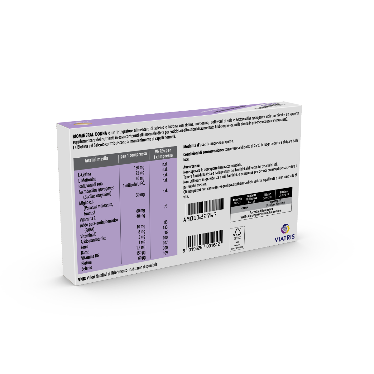 Biomineral Donna 30 Compresse-3