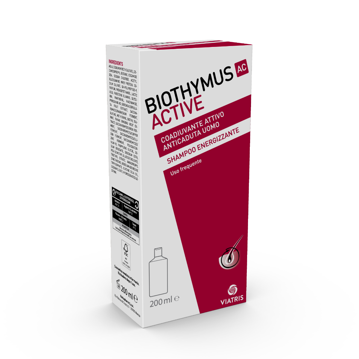 Biothymus AC Active Uomo Shampoo Energizzante 200ml-1