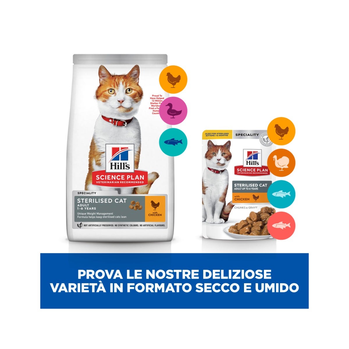 Hill's Science Plan Sterilised Cat Adult Alimento Per Gatti Con Anatra Sacco 1,5kg-2