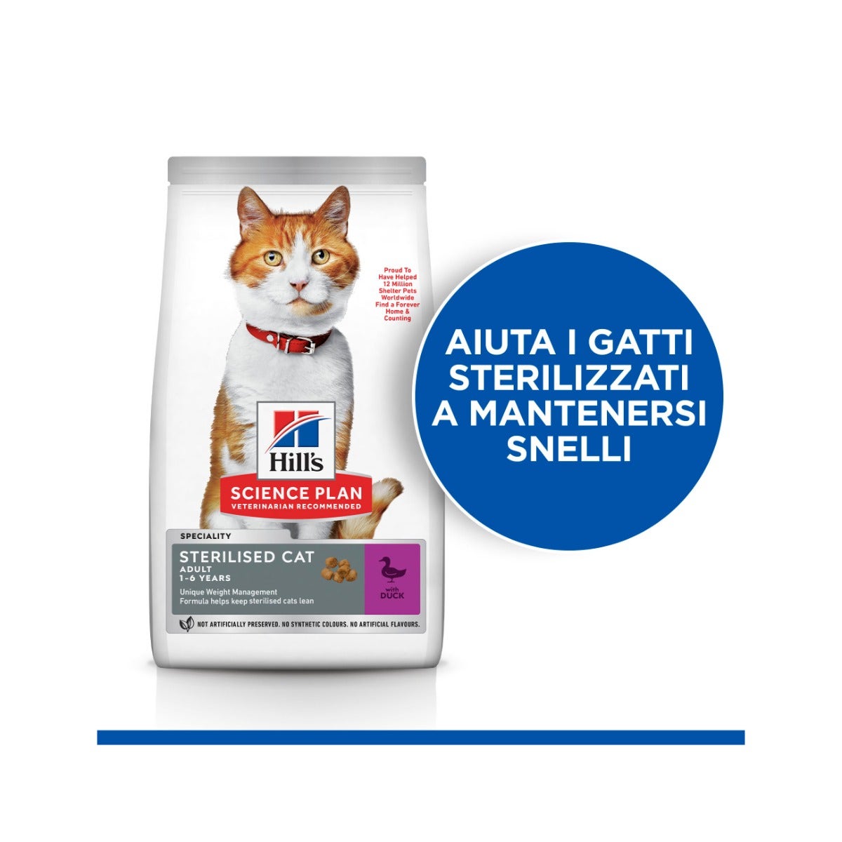 Hill's Science Plan Sterilised Cat Adult Alimento Per Gatti Con Anatra Sacco 1,5kg-6