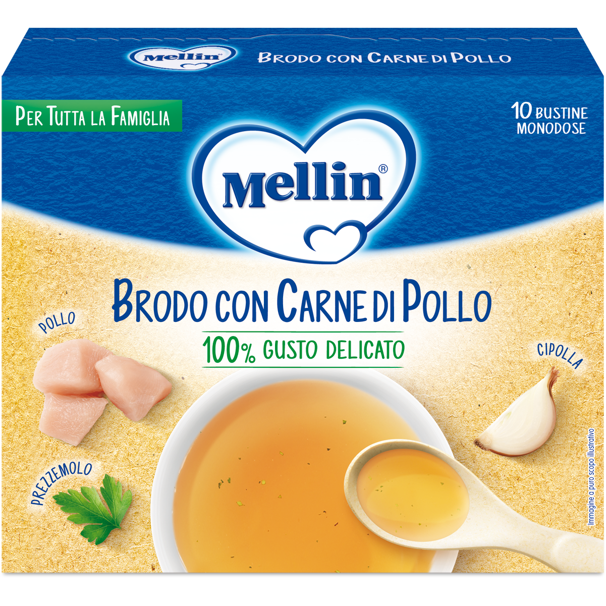 Mellin Brodo Carne Pollo 10 Bustine  - 2