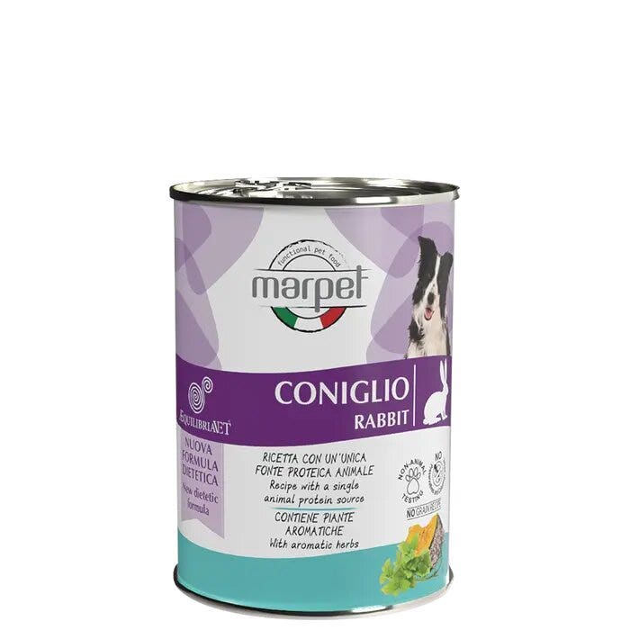 Marpet Aequilibriavet Dog Coniglio Cibo Umido Per Cani Adulti Scatoletta 400g-2