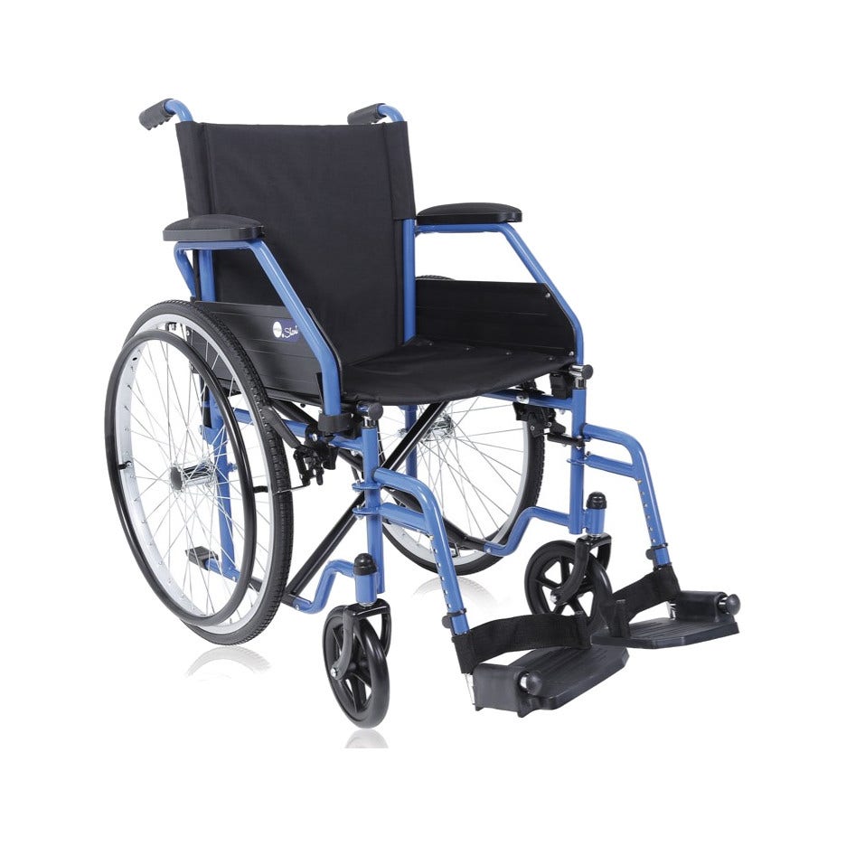 Moretti Ardea Start Carrozzina Pieghevole Ad Autospinta Seduta 46cm Blu CP100B-46 -1