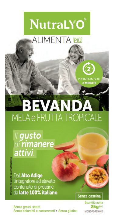 Nutralyo Bevanda Mela E Frutti Tropicali 25g-1