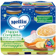 Mellin Cena Completa Pastina Verdure Formaggino 6 Mesi+ 2x200g  - 3