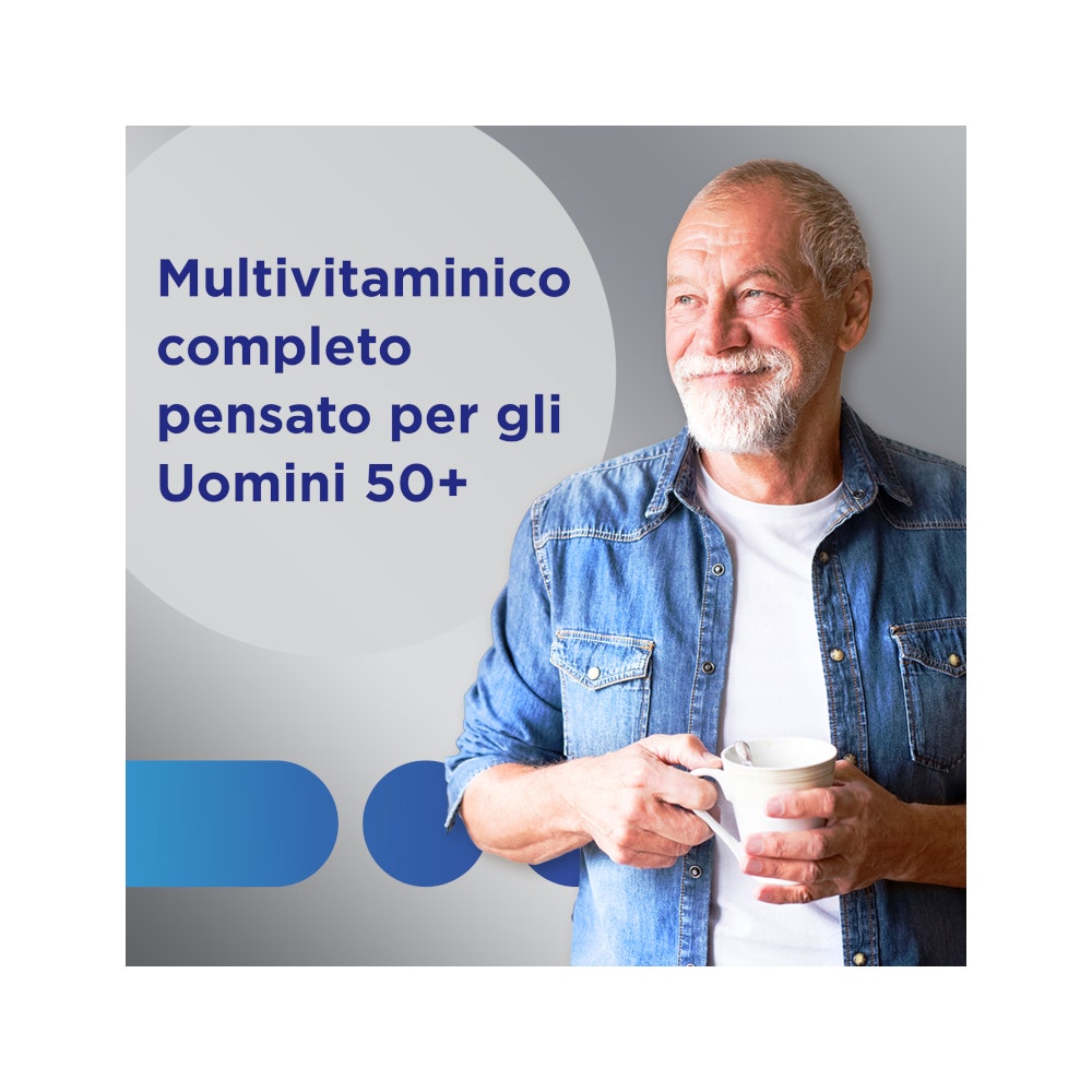 Multicentrum Uomo 50+ Integratore Alimentare Multivitaminico Vitamina D3 C B Zinco Magnesio 30 Compresse-2