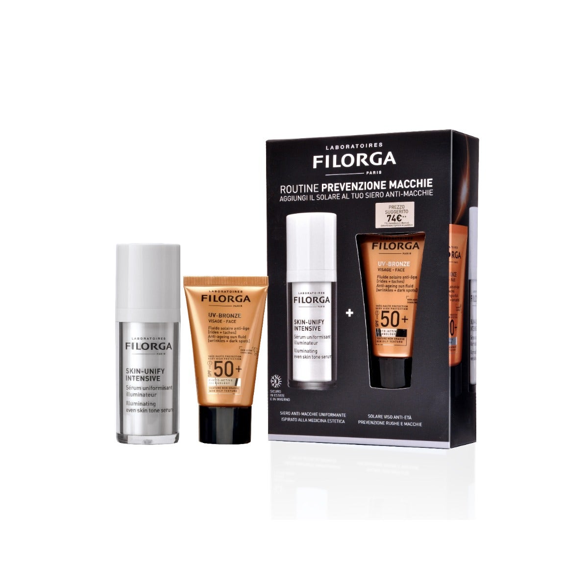 Filorga Cofanetto Skin-Unify Intensive Siero 30ml + Uv-Bronze Solare Viso 40ml SPF50+-8