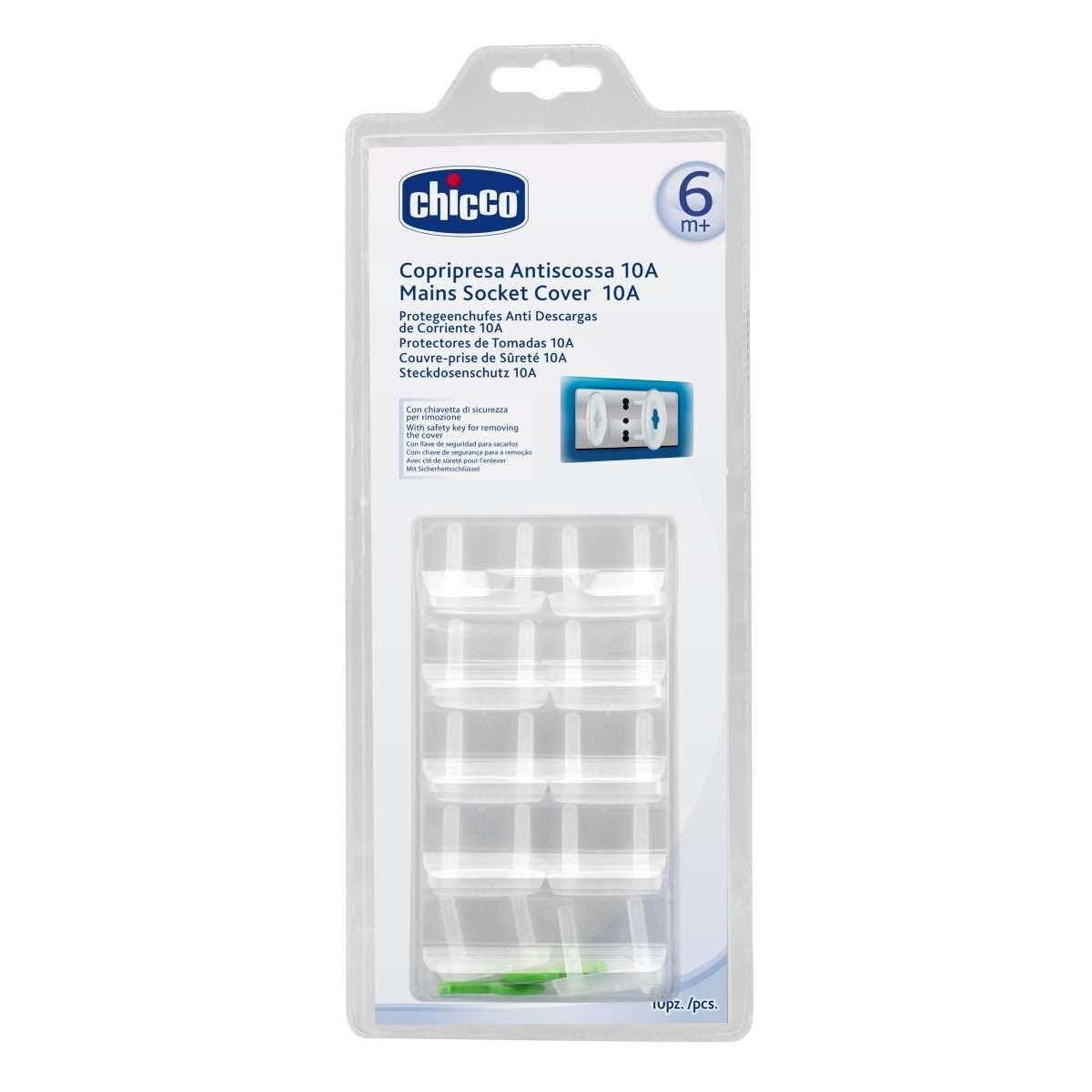 Chicco Safe Copripresa Antiscossa 10A 10 Pezzi  - 1