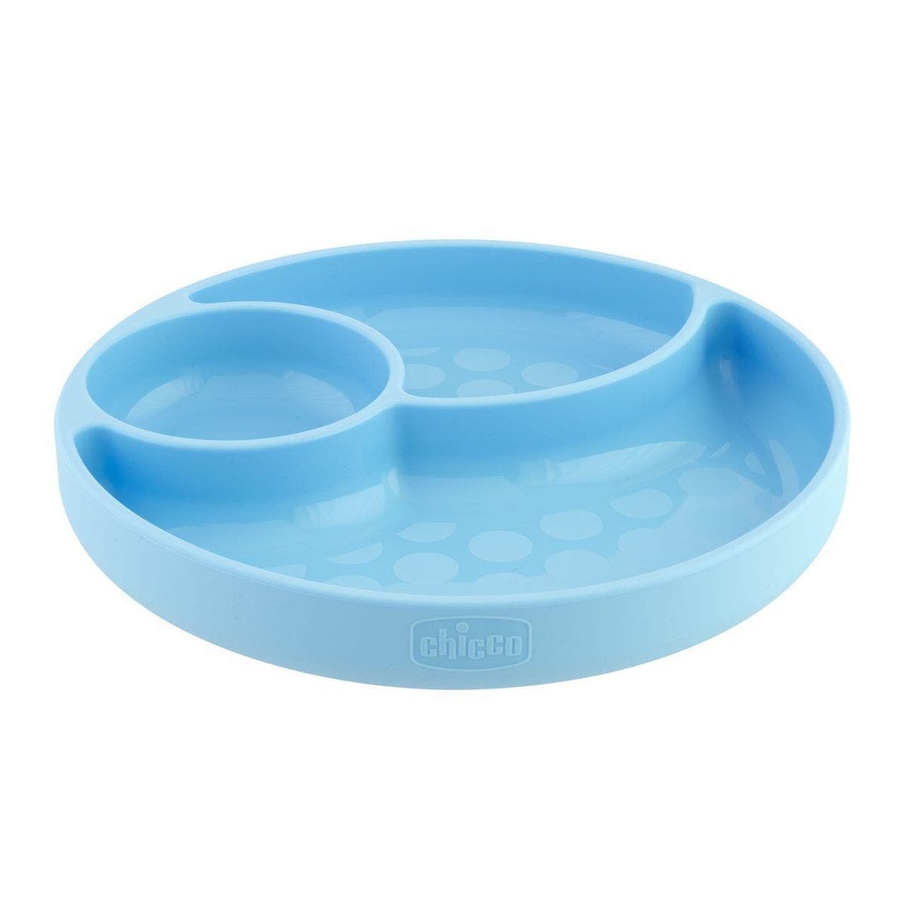 Chicco Piatto Silicone Con Ventosa Blu 1 Pezzo  - 1