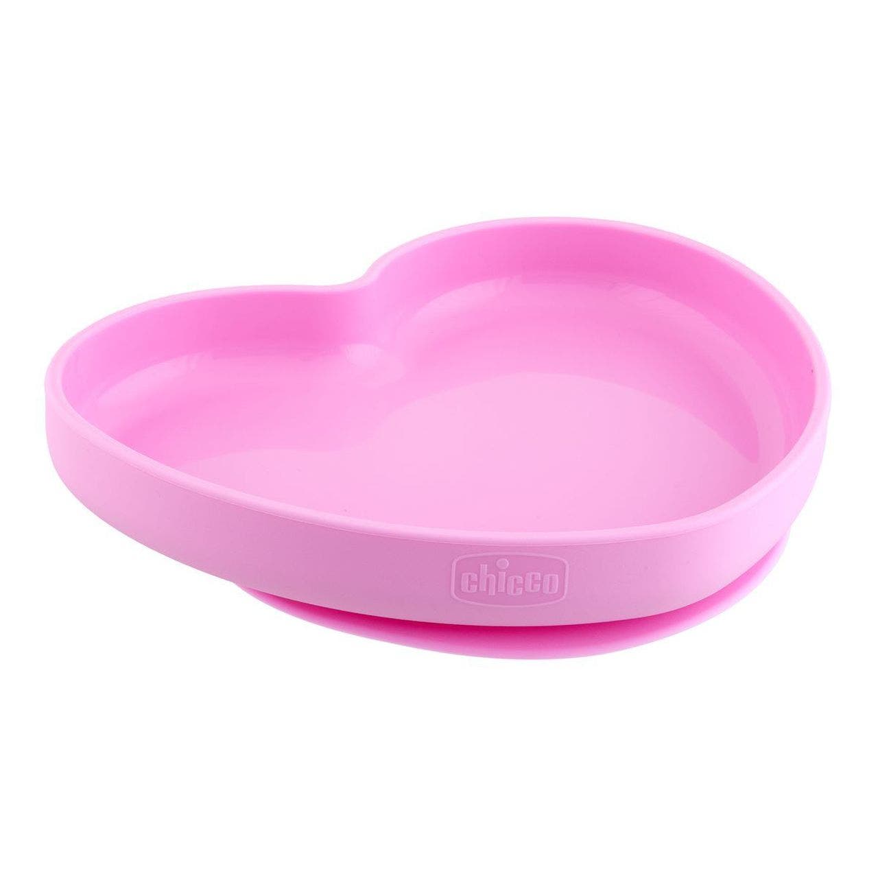 Chicco Piatto Cuore Silicone Con Ventosa Rosa 1 Pezzo  - 1