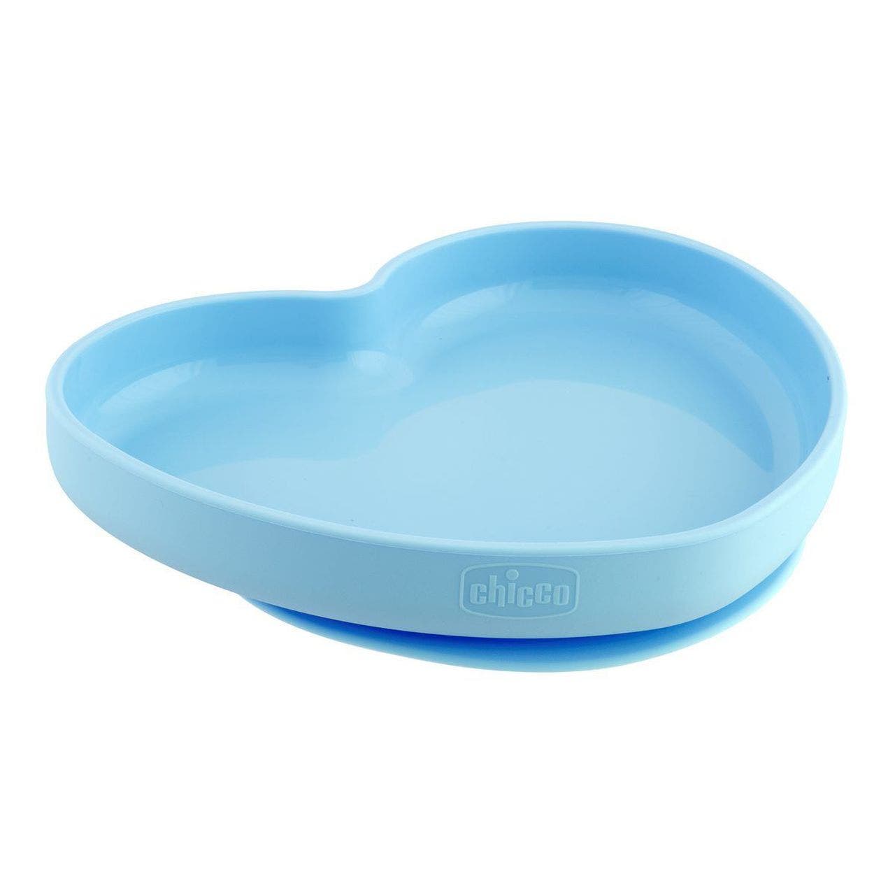 Chicco Piatto Cuore Silicone Con Ventosa Blu 1 Pezzo  - 3