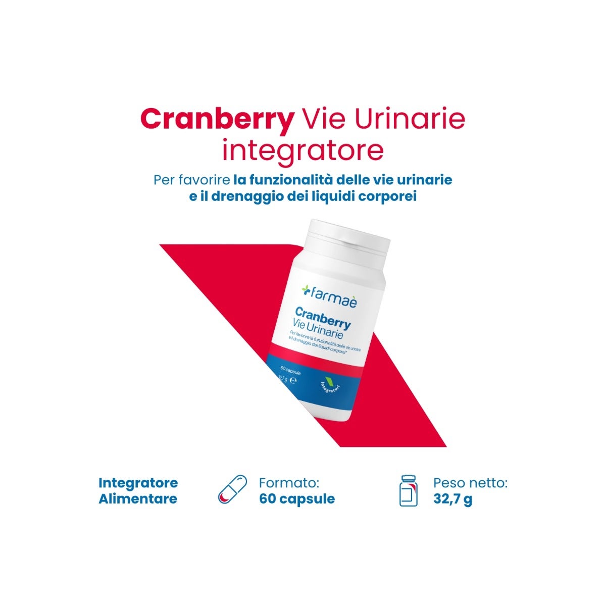 Farmaè Cranberry Vie Urinarie Integratore 60 Capsule-4